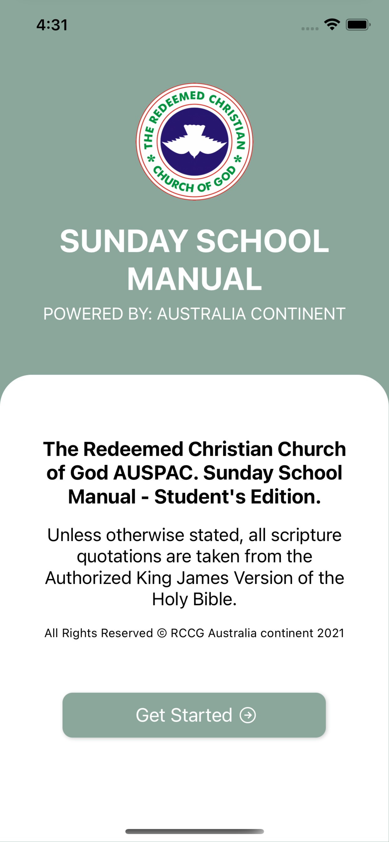 RCCG - Sunday School Manual