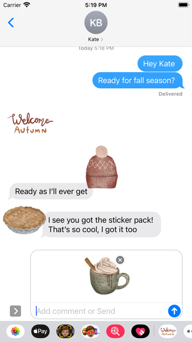 Screenshot #2 pour Autumn Sticker