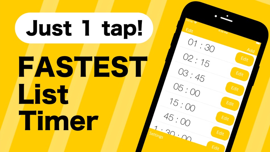 #1. Fast List Timer (iOS) Podle: Yuki Kubota
