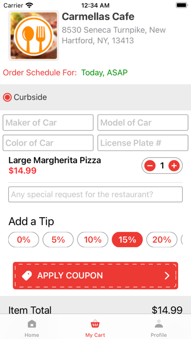 Carmellas Cafe Screenshot