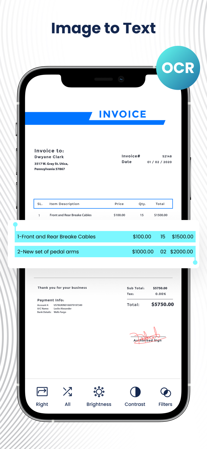 Invoice Scanner · OCR Doc Scan