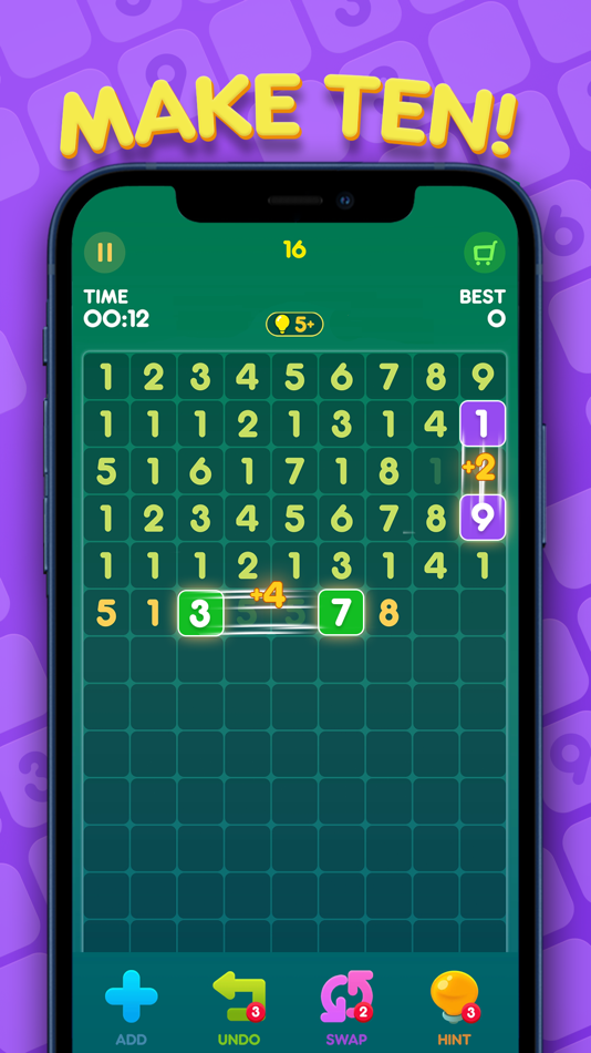 #2. Ten Pair - A Number Match Game (iOS) 由: Kiwi Fun HK Limited