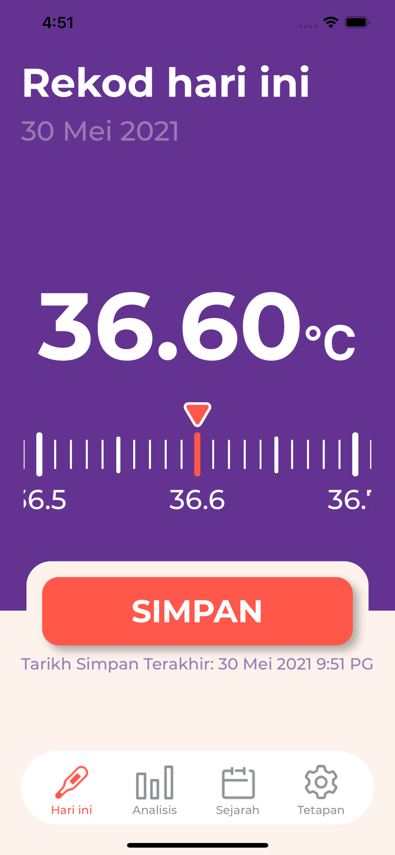 Log termometer