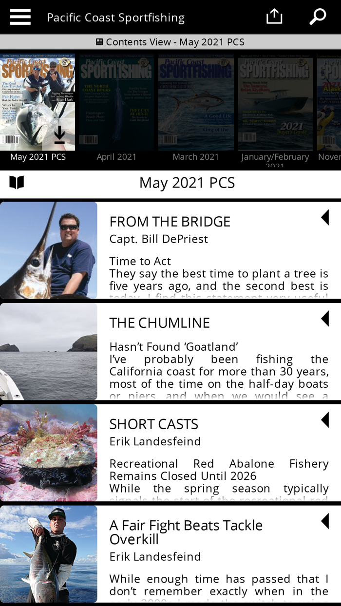 Pacific Coast Sportfishing Mag