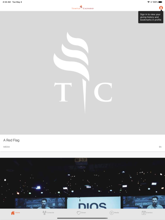 Templo Calvario iPad screenshot 1 - Lifestyle app