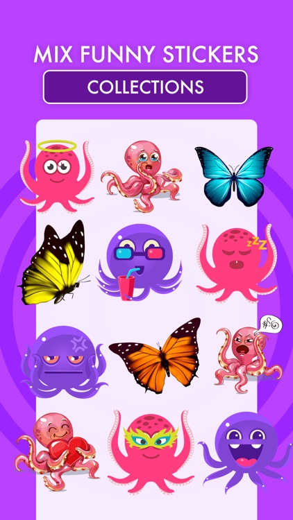 Butterfly & Octopus Stickers