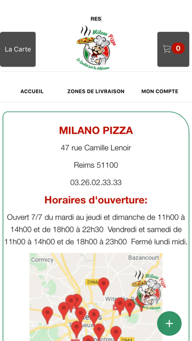 MILANO PIZZA Reims Screenshot