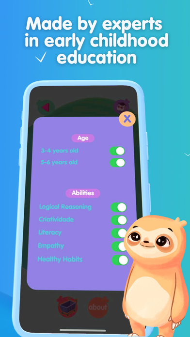 Sloth World: educational game Screenshot