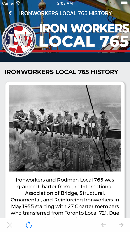 #5. Ironworkers Local 765 (iOS) 由: Iron Workers Union Local 765