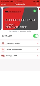FBB Card Controls screenshot #3 for iPhone