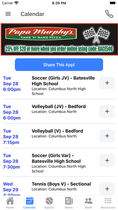 Columbus North Athletics Screenshot