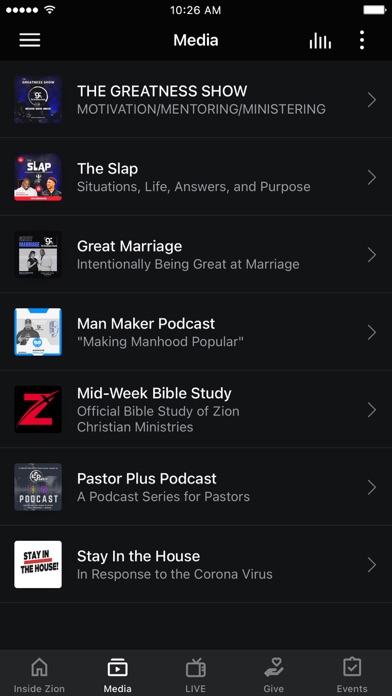 Zion Christian Ministries Screenshot