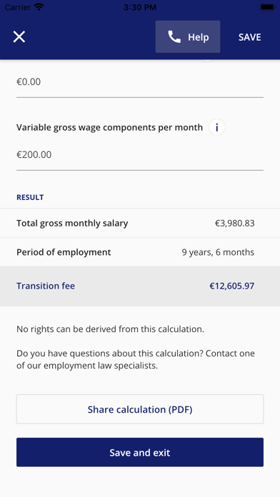 Damsté - Transition fee Screenshot