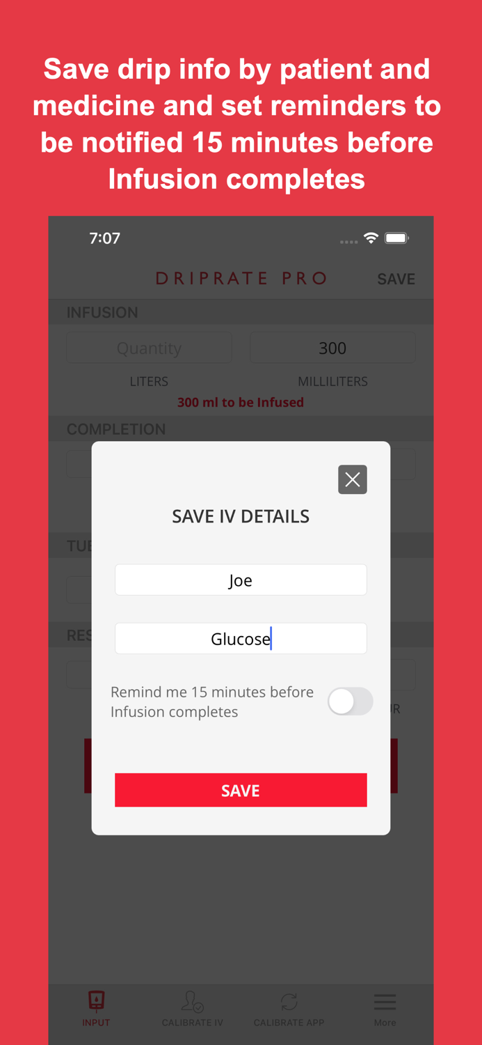 Drip Rate Infusion Calculator