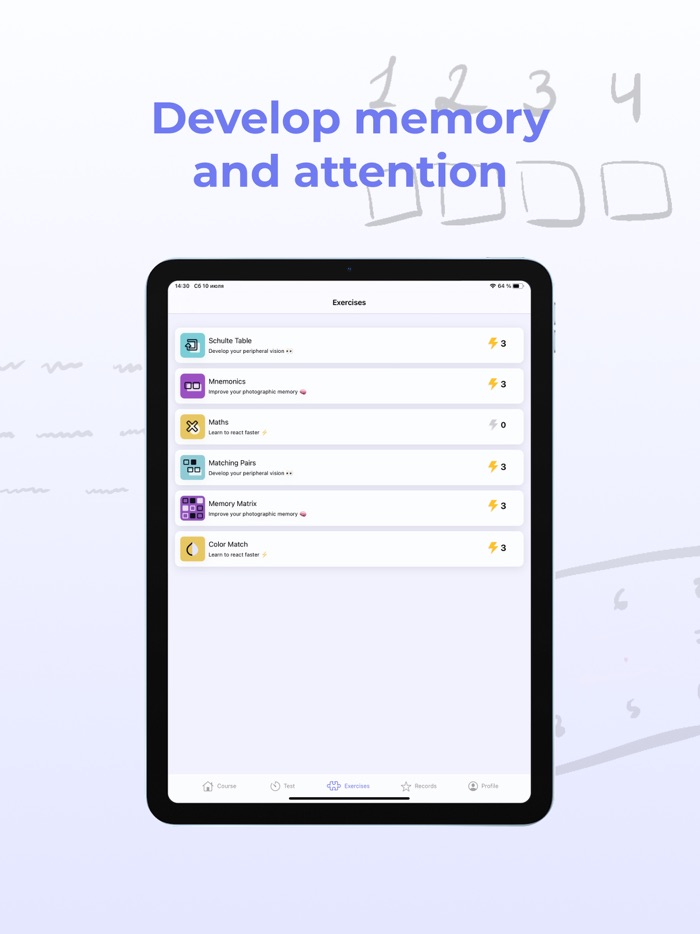 Speed Reading and Schulte Grid