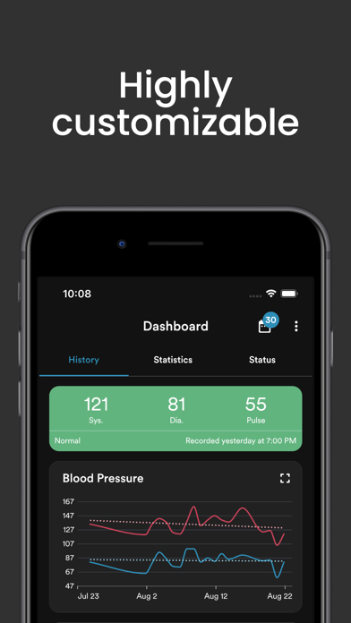 Blood Pressure Monitor: AVAX Screenshot