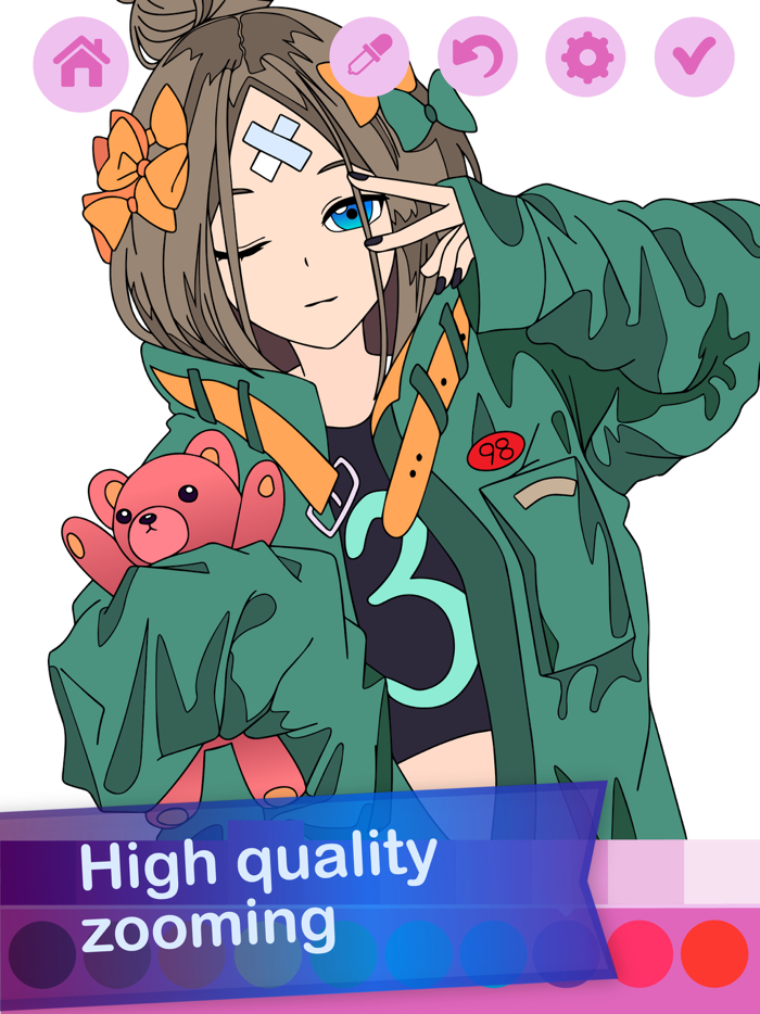 Kawaii Anime Coloring Book