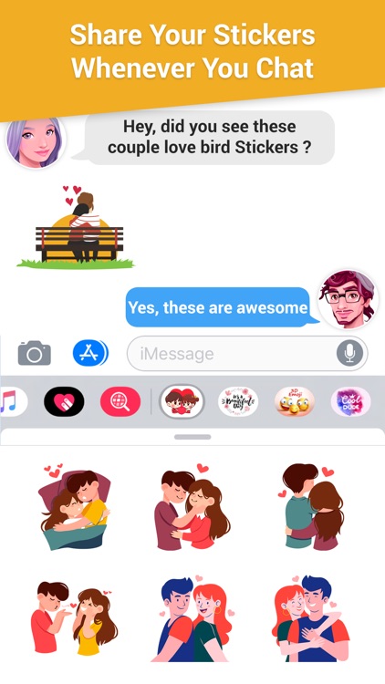 Couple Love Bird Stickers