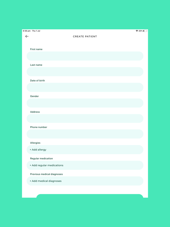 Fresh Clinics iPad screenshot 2 - Medical app