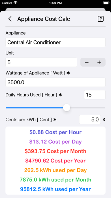 Appliance Cost Calculator Plusのおすすめ画像2