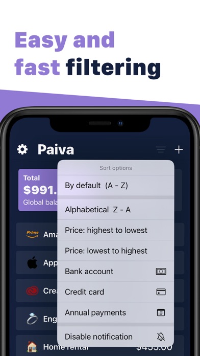Screenshot #2 pour Paiva - Track subscriptions