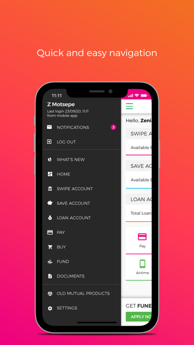 OM Money Account Screenshot