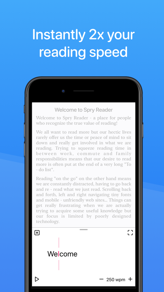 #1. Spry - Instant Speed Reading (iOS) 由: DIGITAL CARAVAN FACTORY OOD