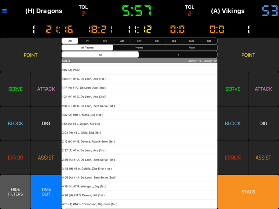 Screenshot #4 pour Volleyball Scorebook + Stats