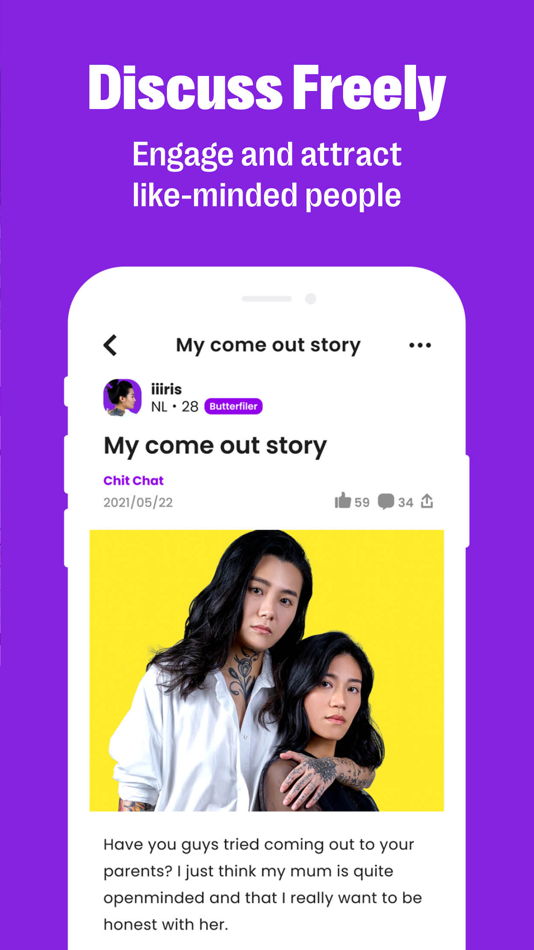 #3. Butterfly - Lesbian App (iOS) 由: Red Soldier