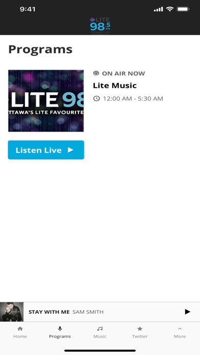 Lite 98.5 CJWL FM Screenshot
