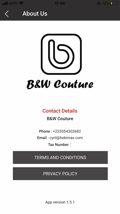 B&W Couture Screenshot