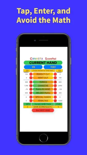 Canasta ScorePad screenshot 2