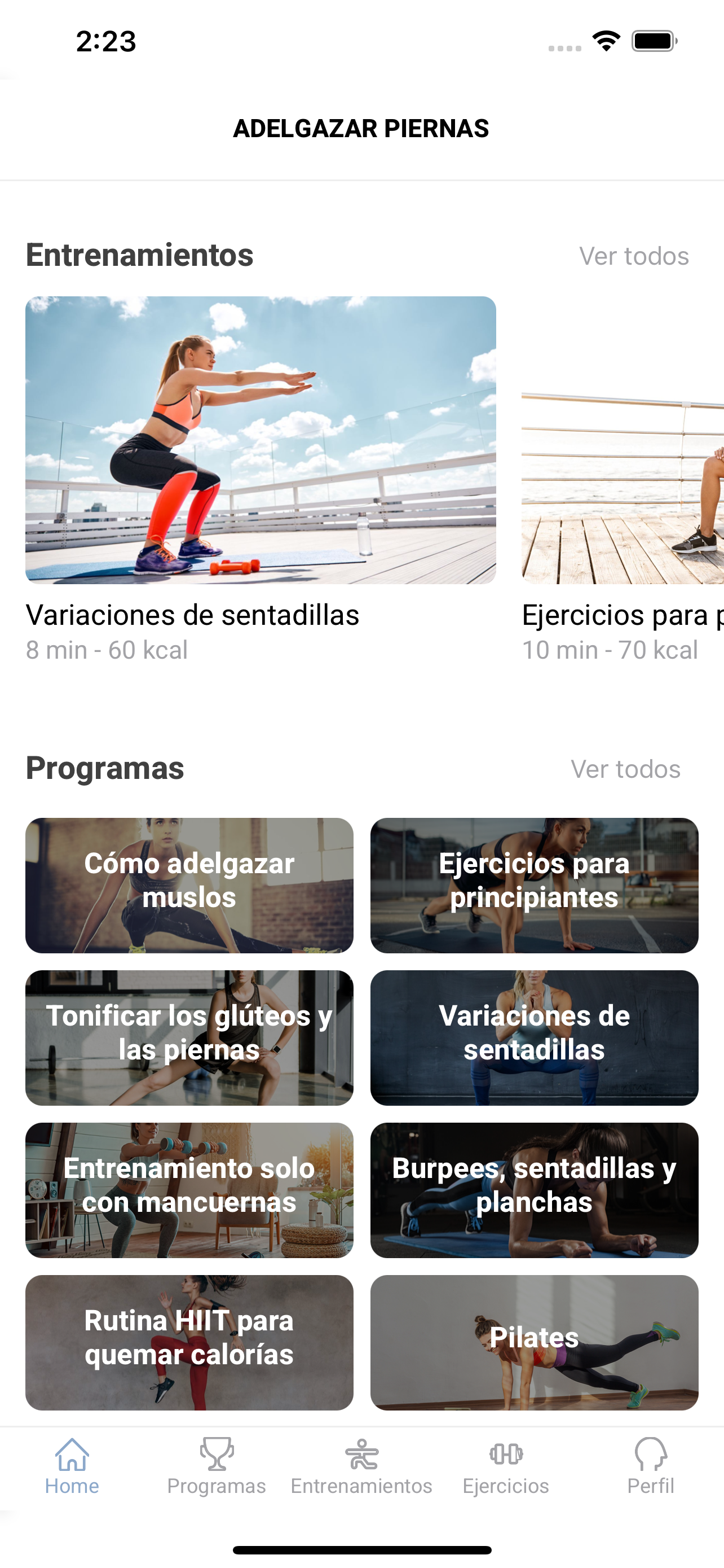 Adelgazar piernas