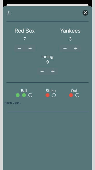 Quick Baseball Scoreboard screenshot 2