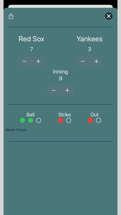 Quick Baseball Scoreboard