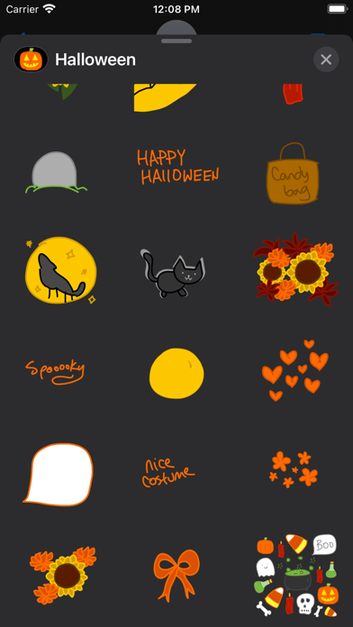Halloween Stickers Cute Emoji Screenshot