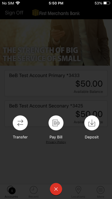 First Merchants for Business Screenshot