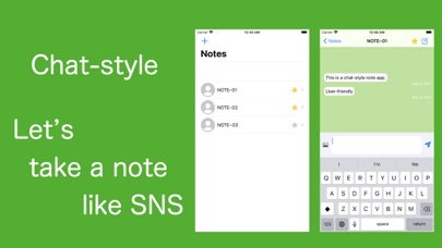 Chat-Style Notes Screenshot
