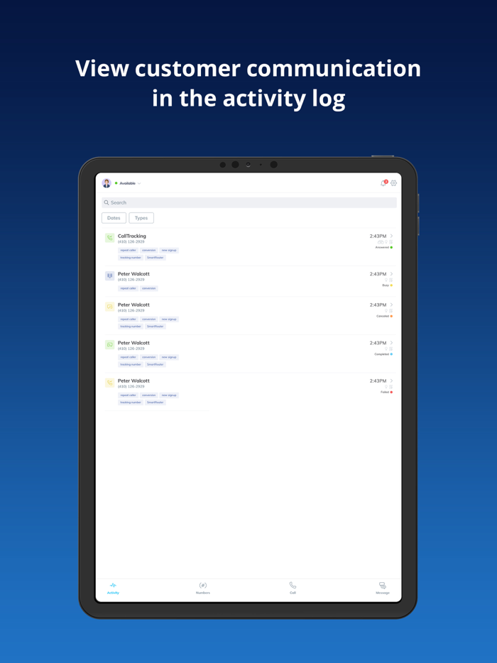 CallTrackingMetrics Agent App