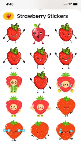 Game screenshot Kawaii Strawberry Emojis apk