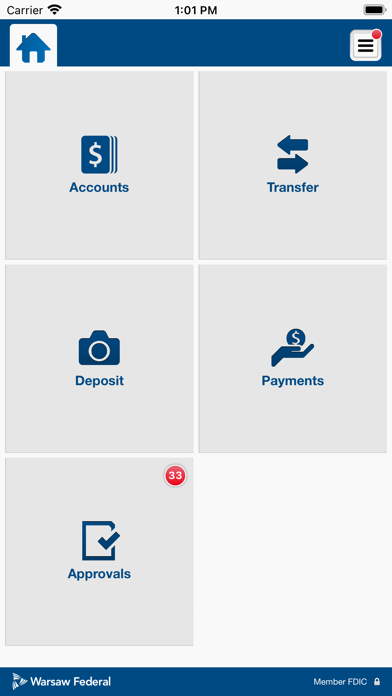 Warsaw Federal Business Mobile Screenshot