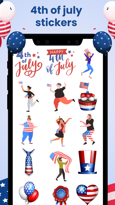 4th July Stickers Screenshot