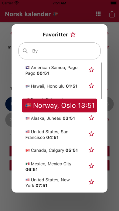 Norsk Kalender 2024 Screenshot