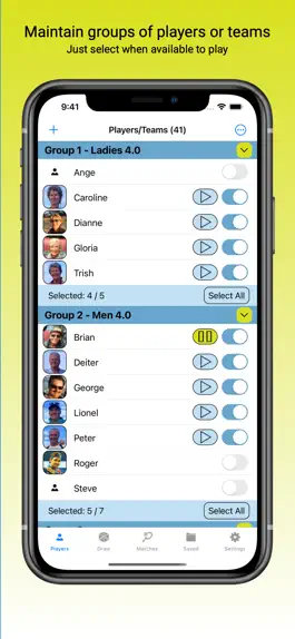 Game screenshot MatchUp Tennis Organiser Pro apk