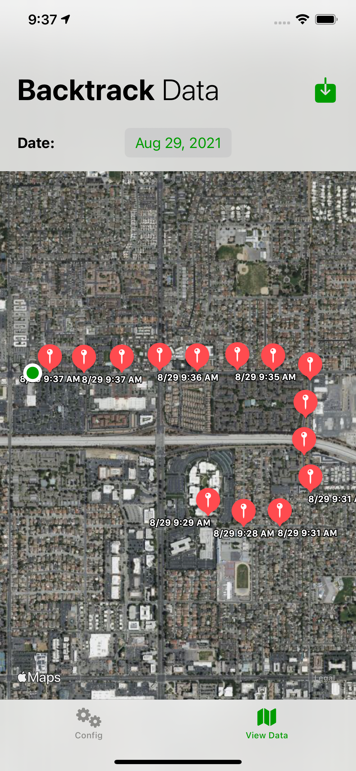 Backtrack Location Logging