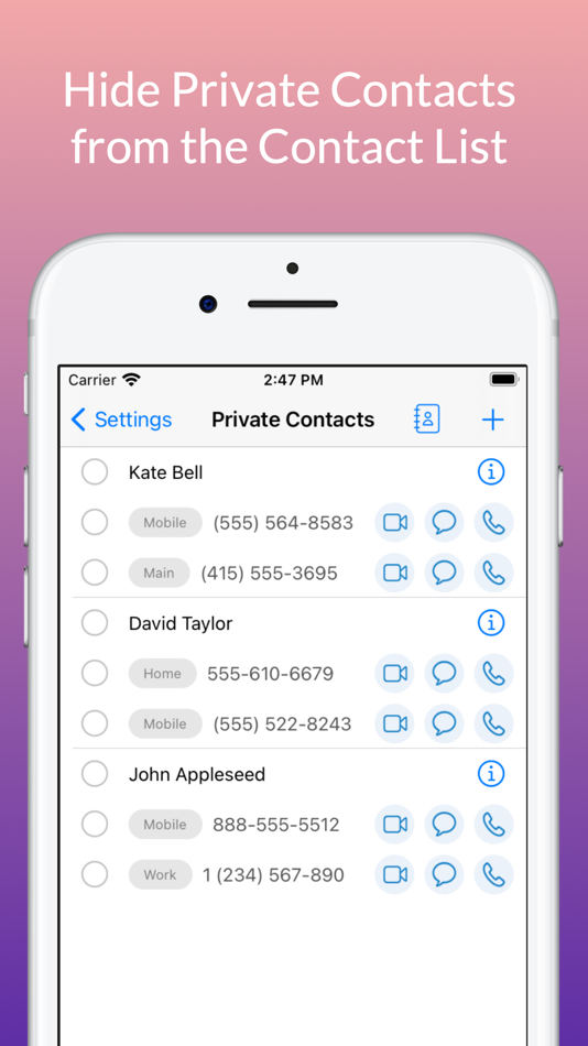 #5. Contact Manager + (iOS) Podle: Ujjvala Prajapati