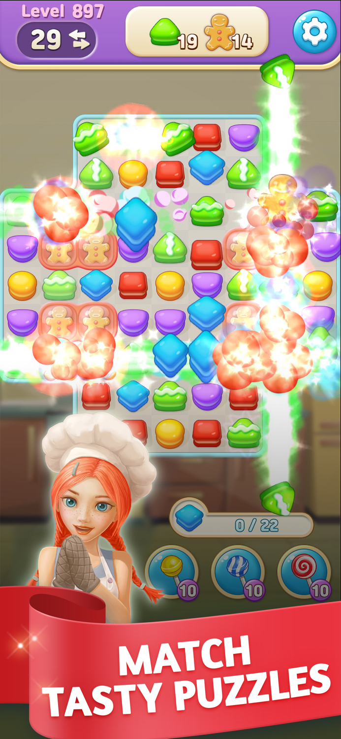 Cake Cooking POP Puzzle Match