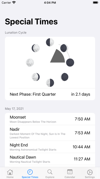 AstroMoon: Moon Calendar Screenshot