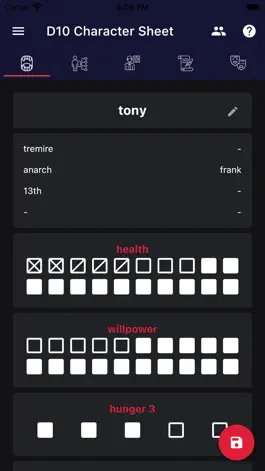Game screenshot D10 Character Sheet mod apk