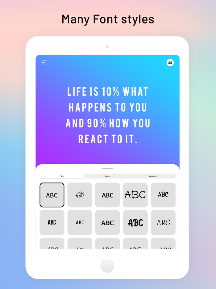 Rangin Gradient status maker